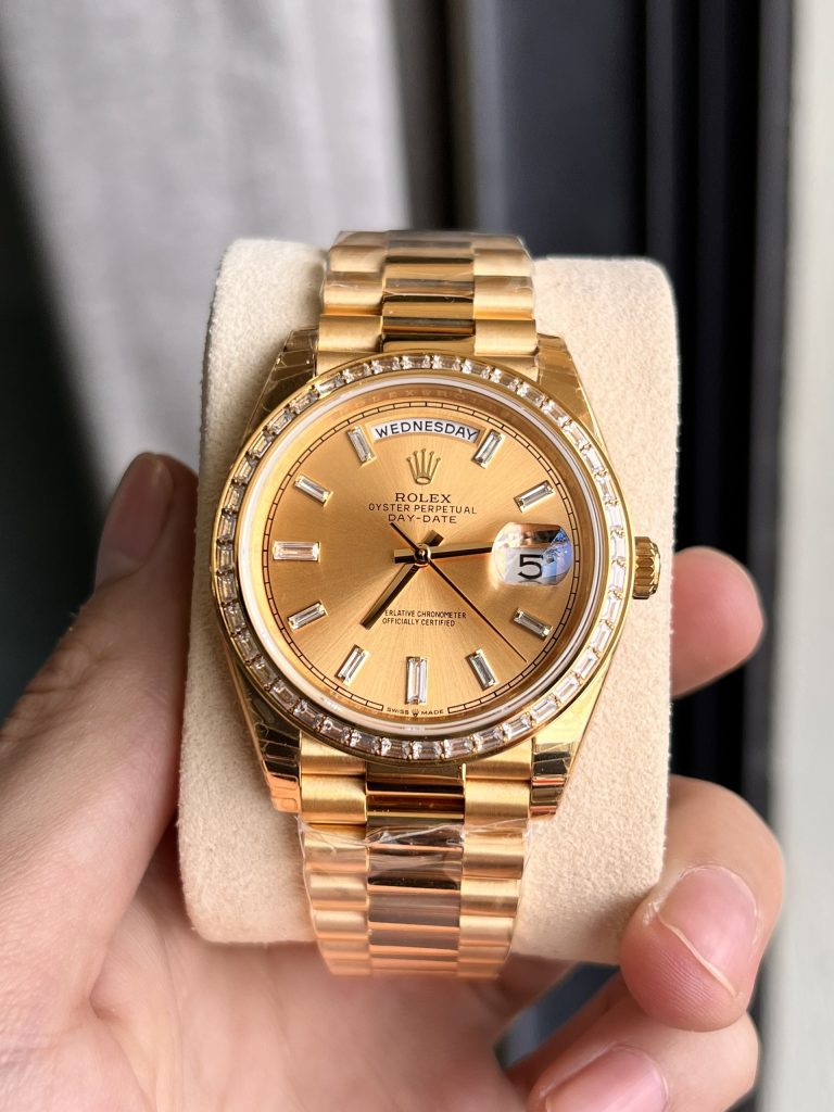 Đồng hồ Rolex Day-Date full Gold Replica 11 Thụy Sỹ EW Factory nam 40mm