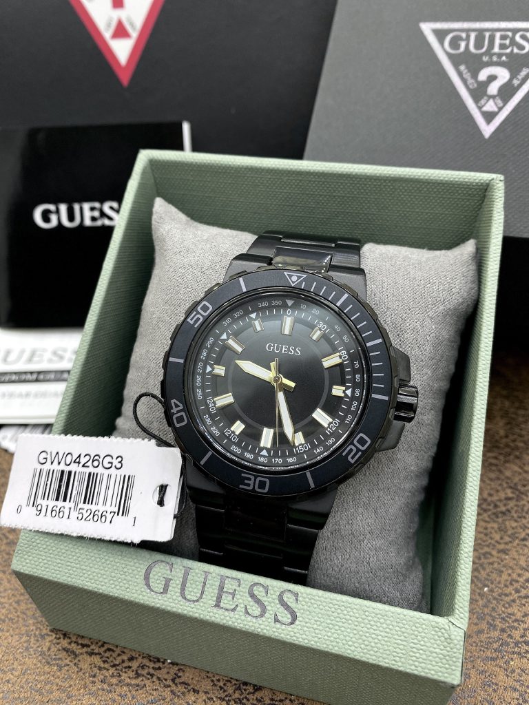 Đồng hồ nam Guess dây kim loại giá rẻ like auth 3 phiên bản 44mm