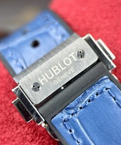 Đồng hồ Hublot đính đá máy cơ Nhật Automatic màu xanh dương