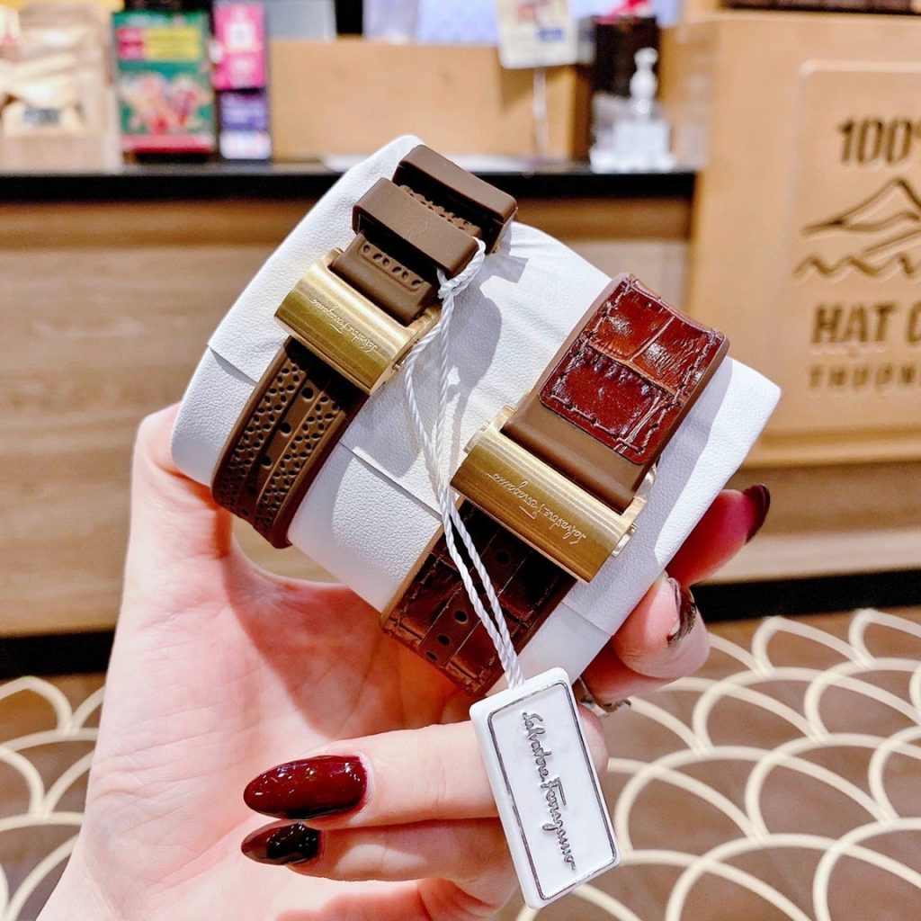 Đồng hồ cặp đôi Salvatore Ferragamo F80 Classic màu nâu Like Auth
