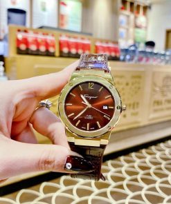 Đồng hồ cặp đôi Salvatore Ferragamo F80 Classic màu nâu Like Auth