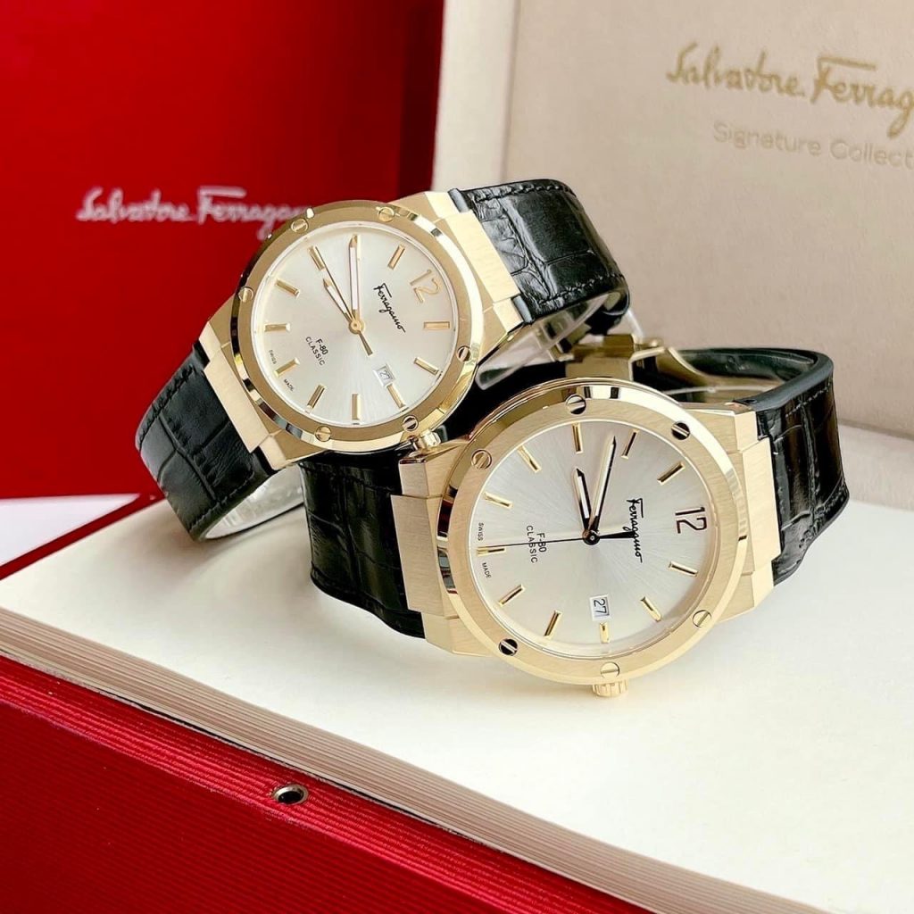 Đồng hồ Salvatore Ferragamo F80 Classic Like Auth màu đen giá rẻ