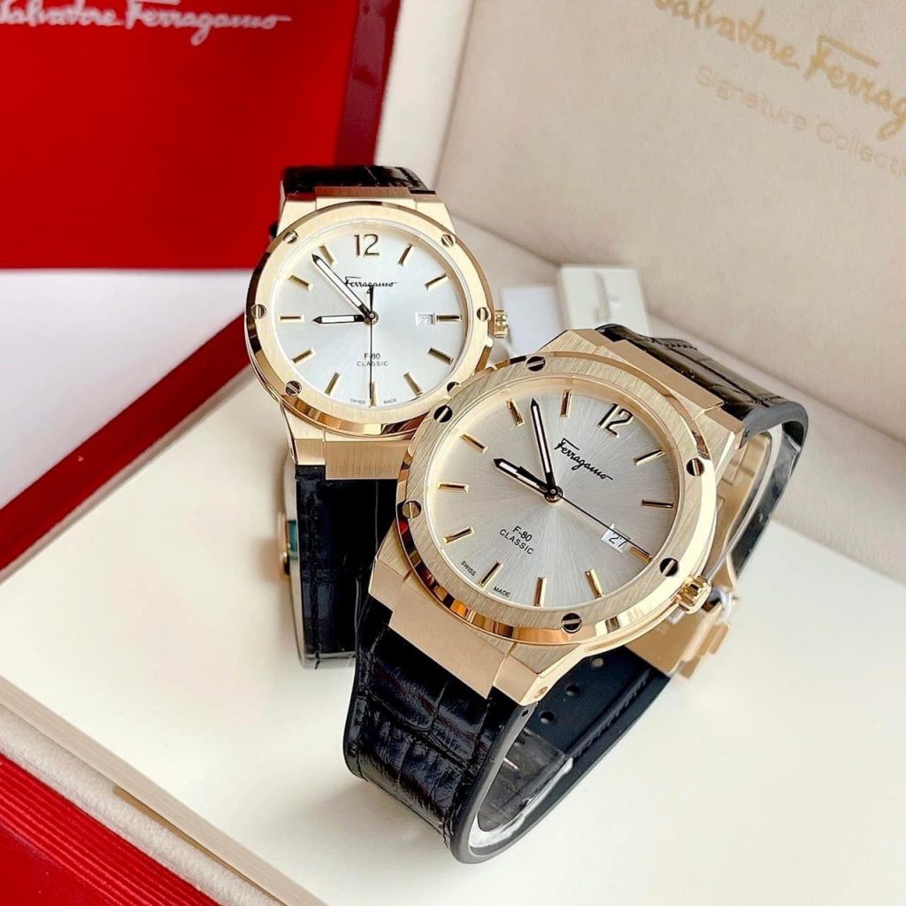 Đồng hồ Salvatore Ferragamo F80 Classic Like Auth màu đen giá rẻ