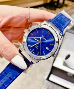 Đồng hồ Salvatore Ferragamo F80 Classic cặp nam nữ màu xanh dương 33/40mm