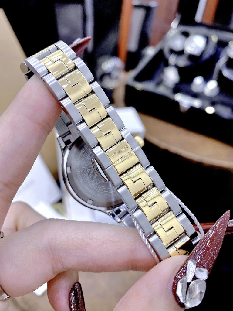 Đồng hồ Versace Hellenyium nữ like auth mặt xanh ngọc lục bảo