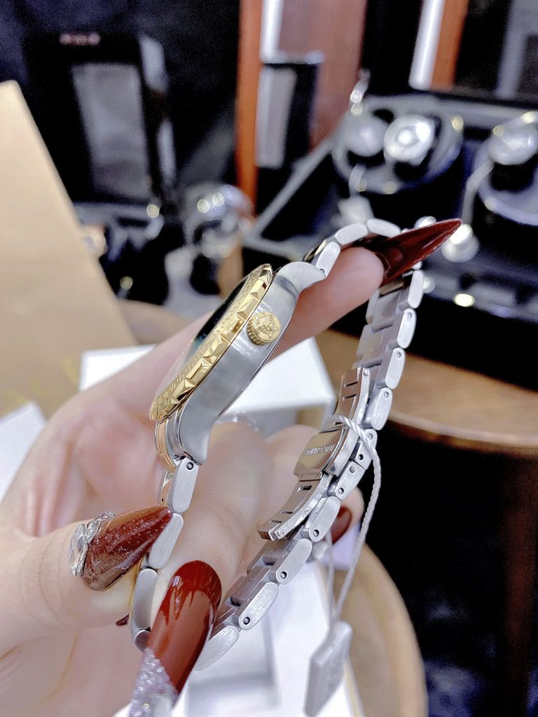 Đồng hồ Versace Hellenyium nữ like auth mặt xanh ngọc lục bảo