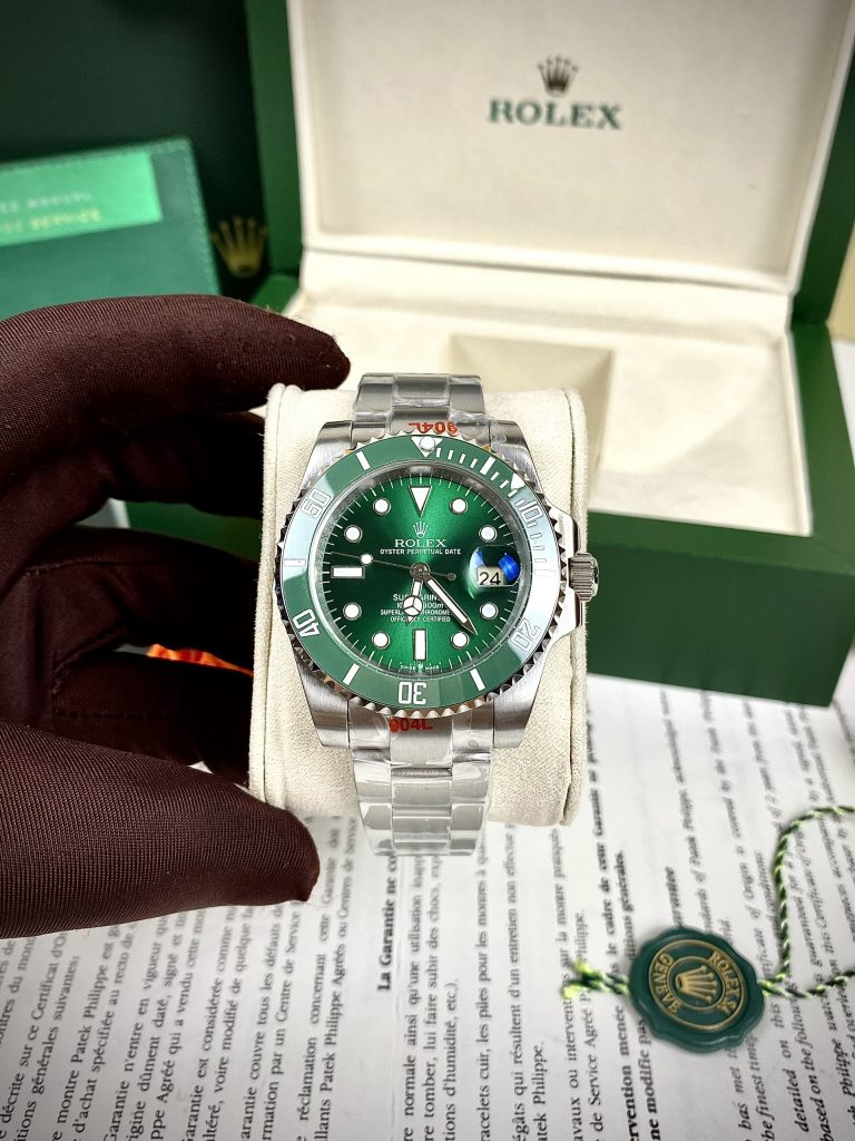 Đồng hồ nam Rolex Submariner Fake 11 máy cơ Nhật mặt xanh lá cây