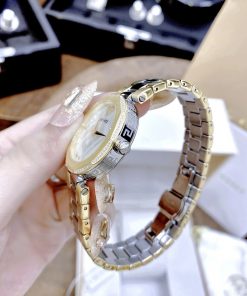 Đồng hồ nữ Versace Idiya like auth dây kim loại Demi Gold đính đá