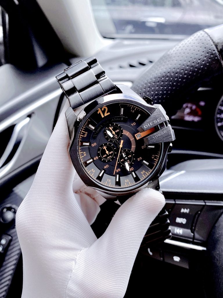 Đồng hồ Diesel DZ-4391 Mega Chief nam giá rẻ màu đen Like Auth 48mm