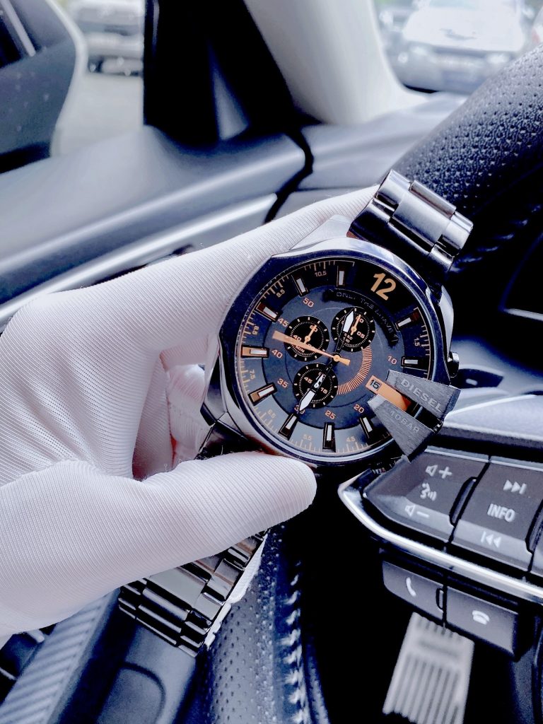 Đồng hồ Diesel DZ-4391 Mega Chief nam giá rẻ màu đen Like Auth 48mm