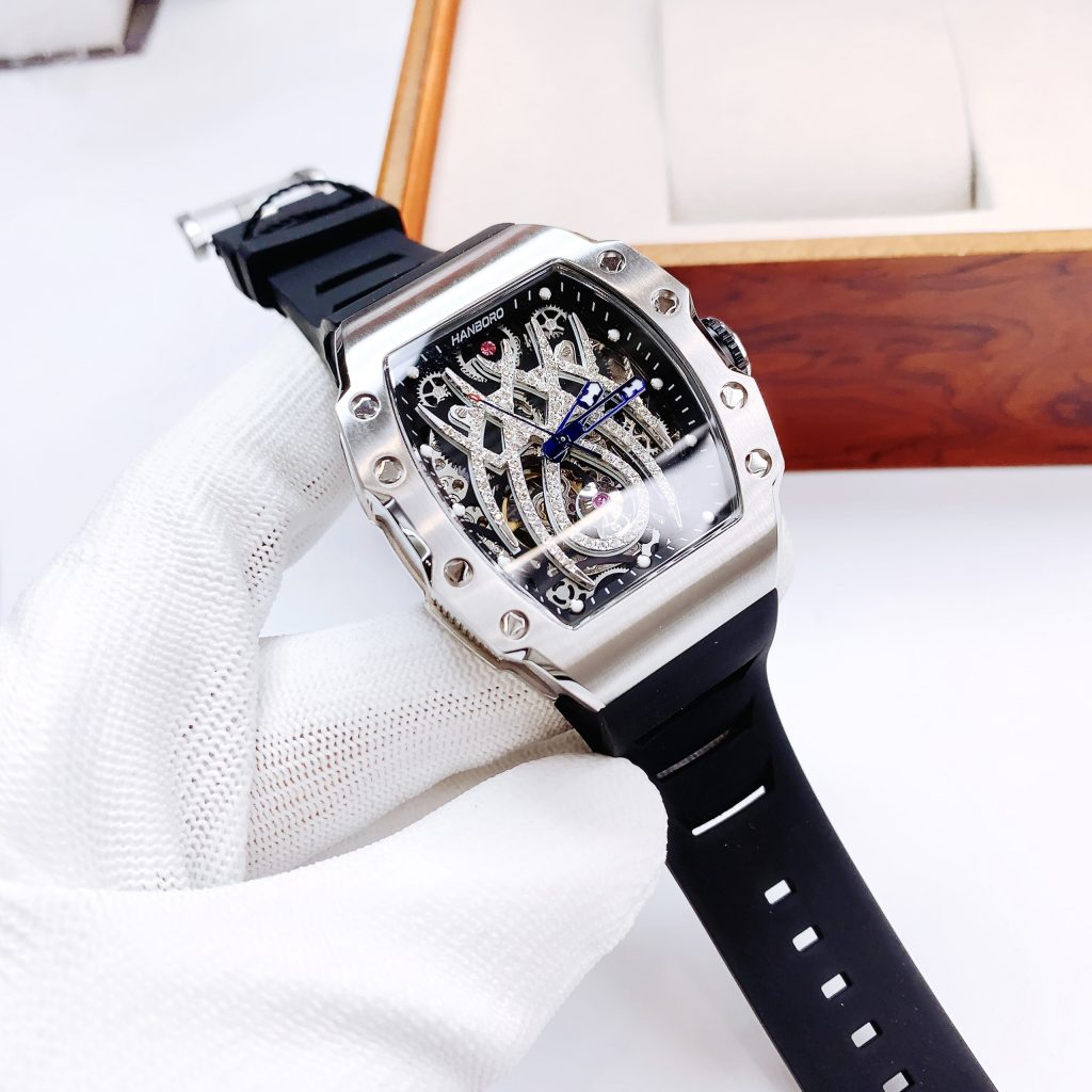 Đồng Hồ Hanboro cơ nam automatic lộ máy chính hãng giá rẻ