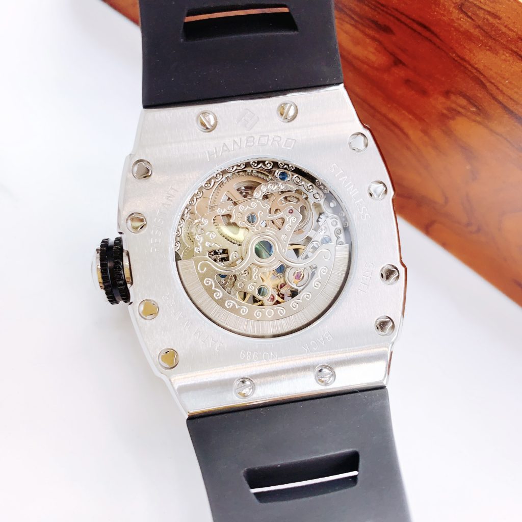 Đồng Hồ Hanboro cơ nam automatic lộ máy chính hãng giá rẻ