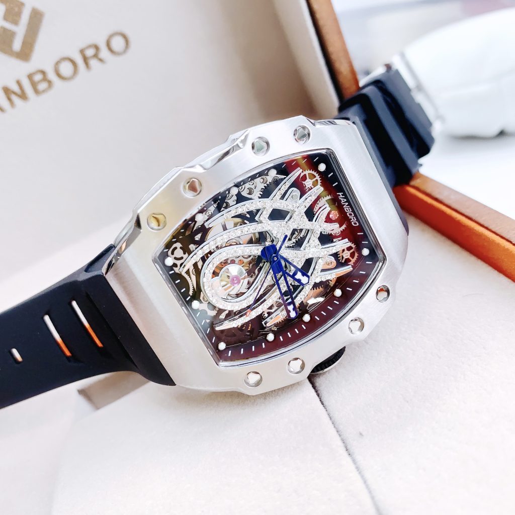 Đồng Hồ Hanboro cơ nam automatic lộ máy chính hãng giá rẻ