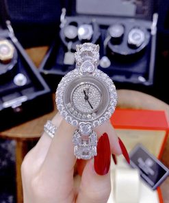 Đồng hồ Royal Crown nữ giá rẻ dây kim loại đính đá cao cấp 33mm