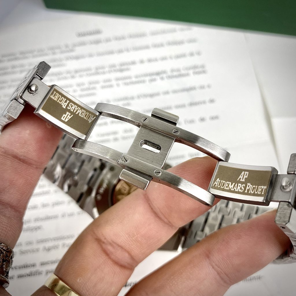 Đồng hồ Audemars Piguet Automatic nam dây kim loại mặt xanh 41mm