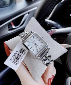 Đồng hồ nữ Guess Chain Bracelet dây kim loại dạng xích mặt vuông 28x28mm