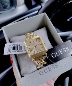 Đồng hồ nữ Guess Chain Bracelet dây kim loại dạng xích mặt vuông 28x28mm