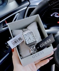 Đồng hồ nữ Guess Chain Bracelet dây kim loại dạng xích mặt vuông 28x28mm
