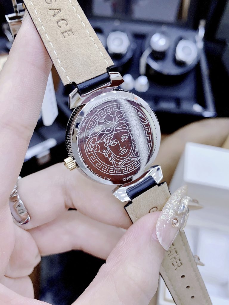 Đồng hồ nữ màu đen Versace Daphnis like auth máy pin Thụy Sỹ