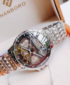 Đồng hồ Huboler nam chính hãng Huboler by Hanboro Automatic dây kim loại 44mm