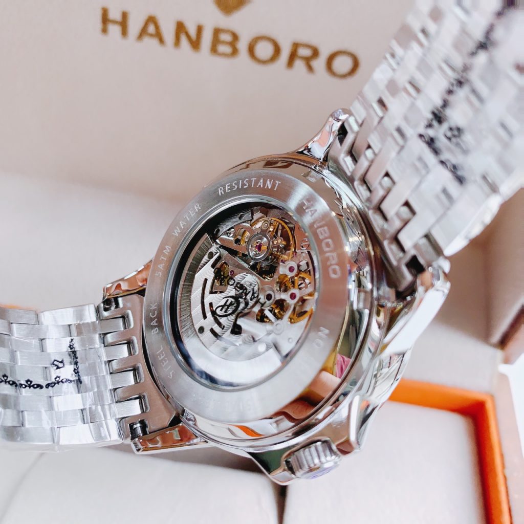 Đồng hồ Huboler nam chính hãng Huboler by Hanboro Automatic dây kim loại 44mm