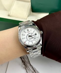 Đồng hồ Rolex Sky-Dweller Oyster Perpetual Gold Super Fake 2 màu 41mm