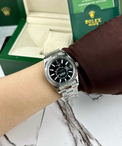 Đồng hồ Rolex Sky-Dweller Oyster Perpetual Gold Super Fake 2 màu 41mm