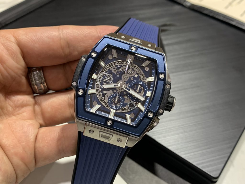 Đồng hồ Hublot Spirit of Big Bang Replica 1 1 cao cấp màu xanh dương MSF