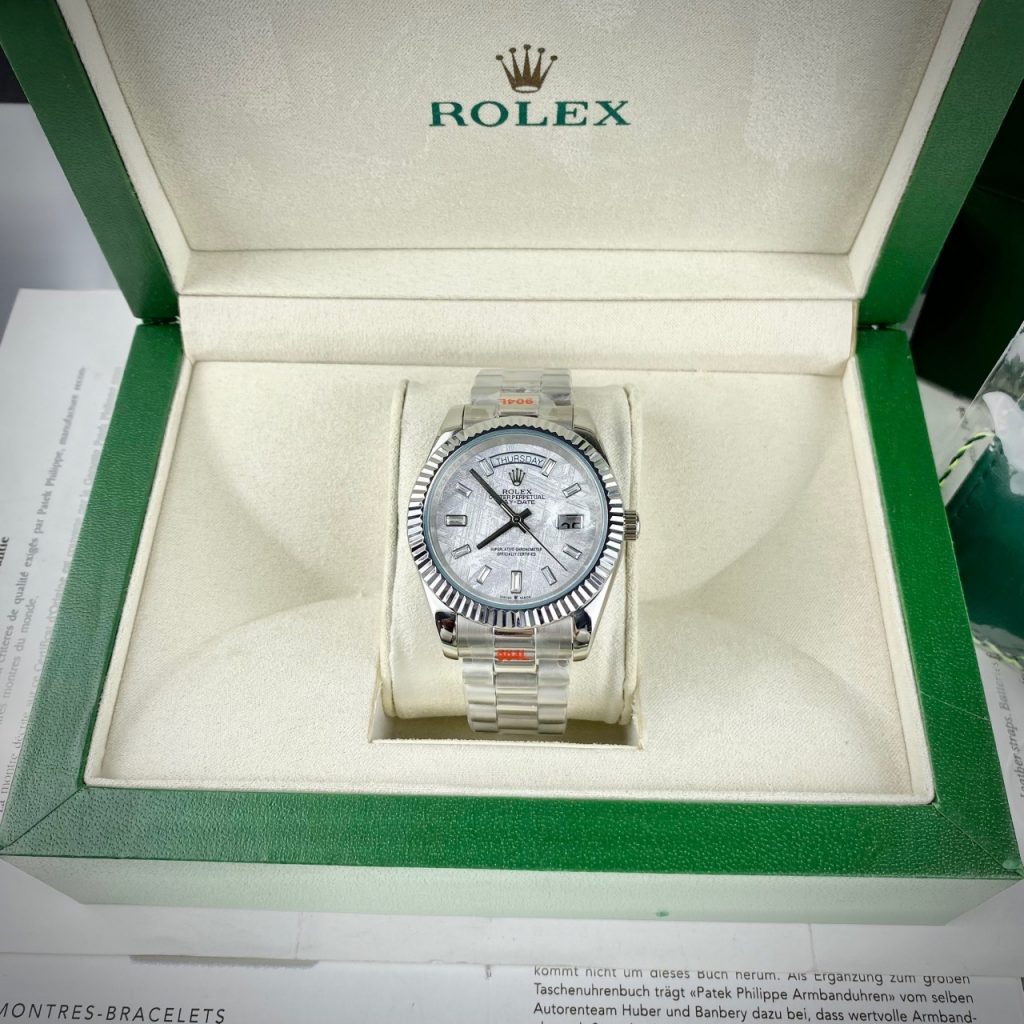 Đồng hồ nam Rolex Super Fake máy nhật Day-Date dây kim loại 40mm