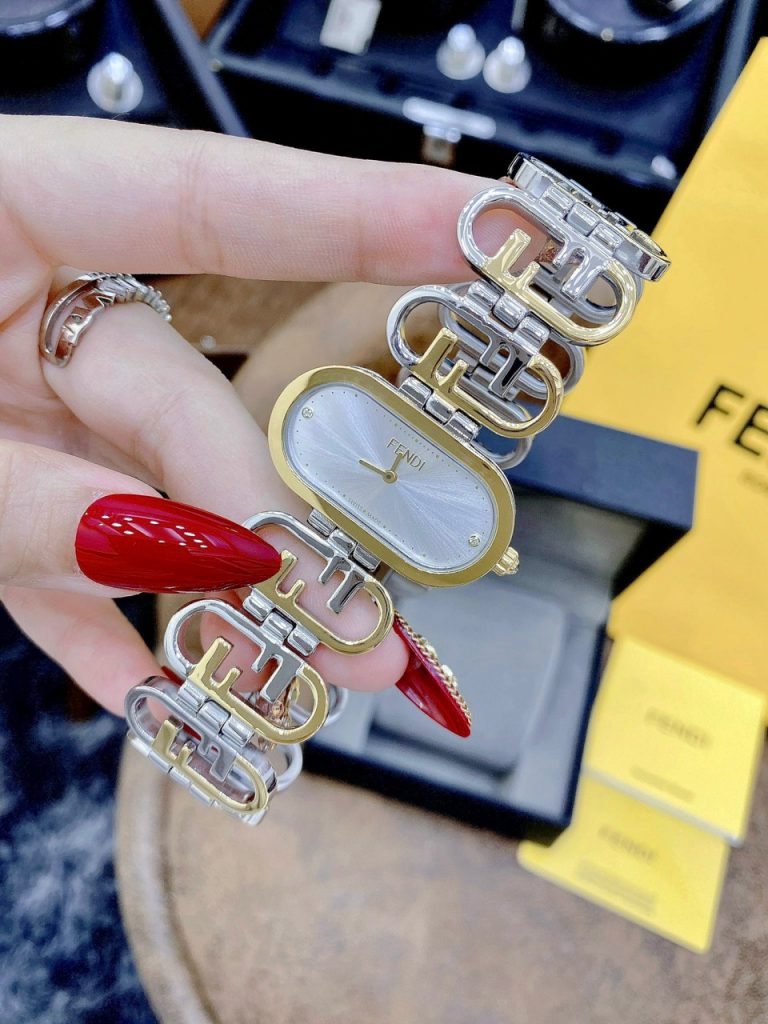 Đồng hồ nữ dây kim loại FENDI HORIZONTAL LADY WATCH like auth 20x35mm