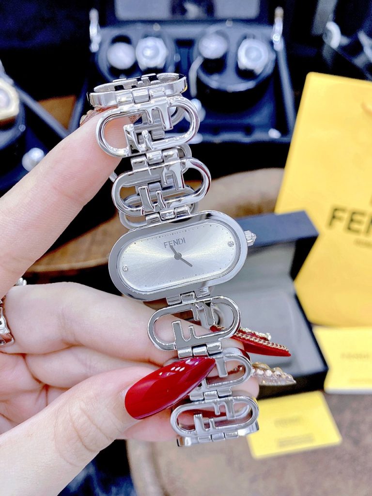 Đồng hồ nữ dây kim loại FENDI HORIZONTAL LADY WATCH like auth 20x35mm