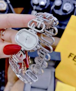 Đồng hồ nữ dây kim loại FENDI HORIZONTAL LADY WATCH like auth 20x35mm