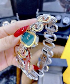 Đồng hồ nữ dây kim loại FENDI HORIZONTAL LADY WATCH like auth 20x35mm