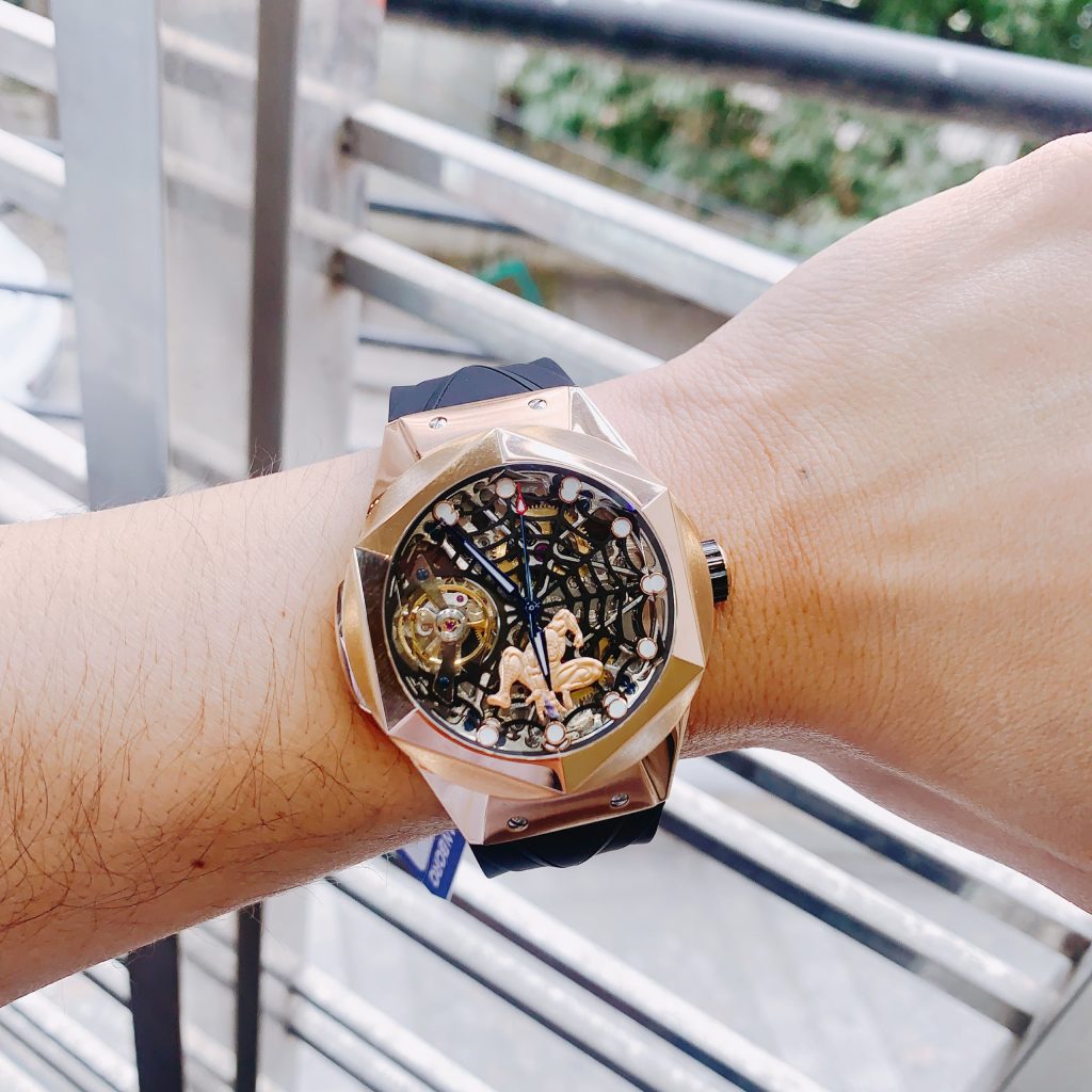 Đồng hồ chính hãng Hanboro nam máy cơ Automatic Nhật giá rẻ 44mm