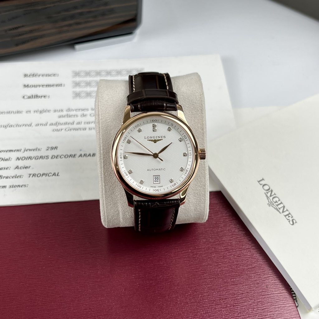 Đồng Hồ cơ Automatic Longines Master dây da màu demi 40mm