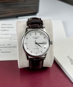 Đồng hồ Longines nam mặt trắng Automatic Thụy Sỹ 40mm