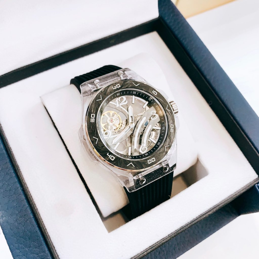 Đồng hồ Hanboro máy lộ cơ nam chính hãng vỏ dạ quang 43mm