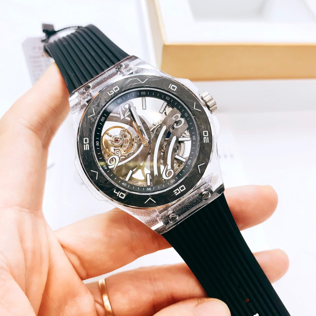 Đồng hồ Hanboro máy lộ cơ nam chính hãng vỏ dạ quang 43mm