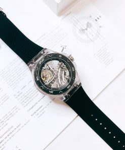 Đồng hồ Hanboro nam máy lộ cơ chính hãng vỏ dạ quang 43mm