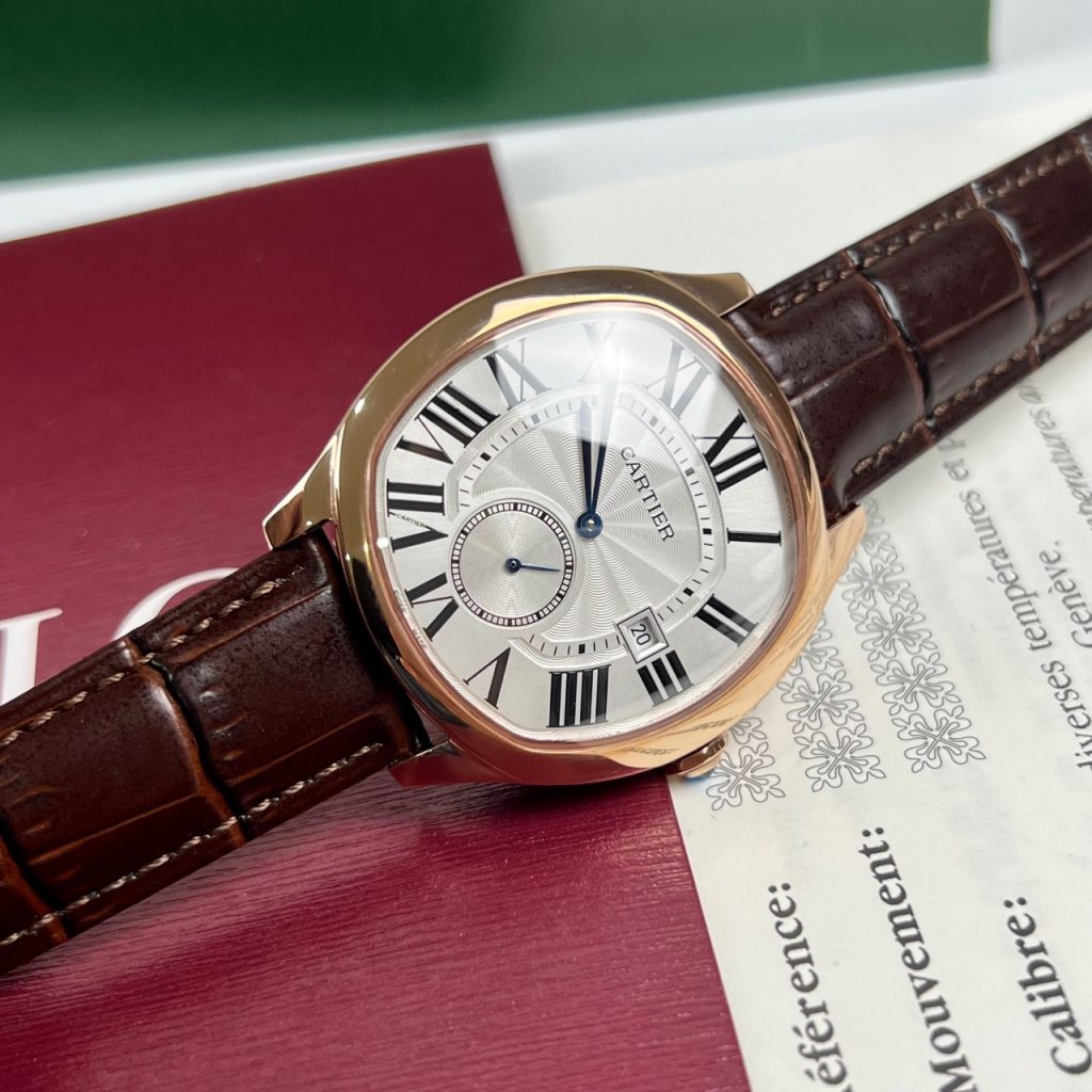 Đồng hồ cơ nam dây da Cartier Drive de Cartier replica 1:1