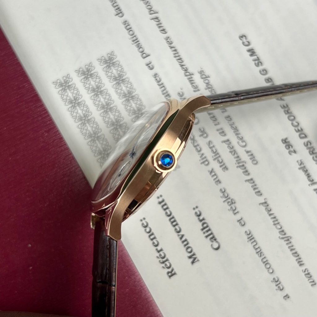 Đồng hồ cơ nam dây da Cartier Drive de Cartier replica 1:1