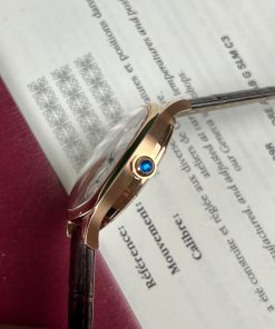 Đồng hồ cơ nam dây da Cartier Drive de Cartier replica 1:1
