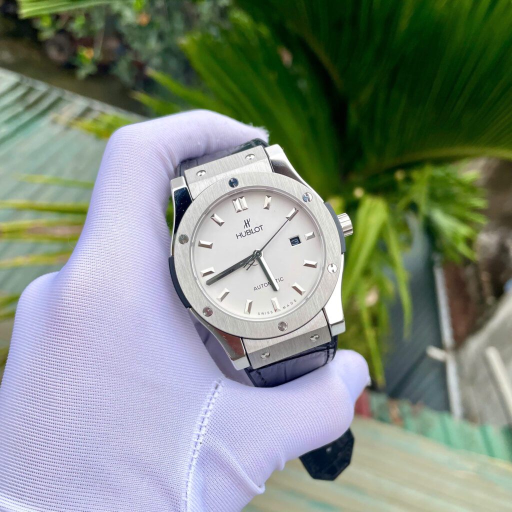 Đồng hồ Hublot nam dây cao su Hublot Classic Fusion máy cơ mặt trắng - DWatch