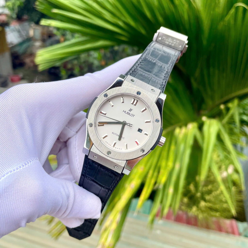 Đồng hồ Hublot nam dây cao su Hublot Classic Fusion máy cơ mặt trắng - DWatch