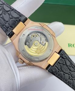 Đồng hồ nam máy cơ đính đá baguette Patek Philippe Nautilus Fake cao cấp 40mm