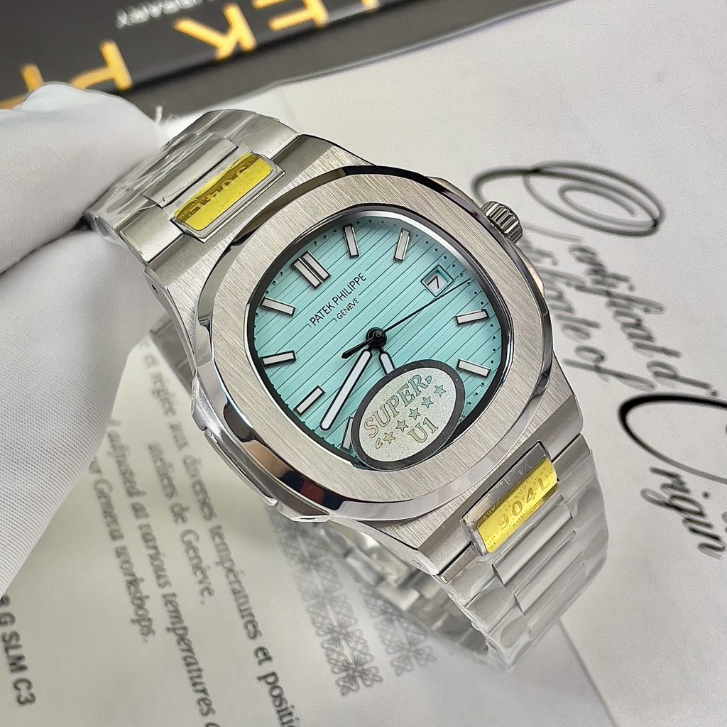 Đồng hồ fake cao cấp Patek Philippe Nautilus nam máy cơ automatic nhật 40mm