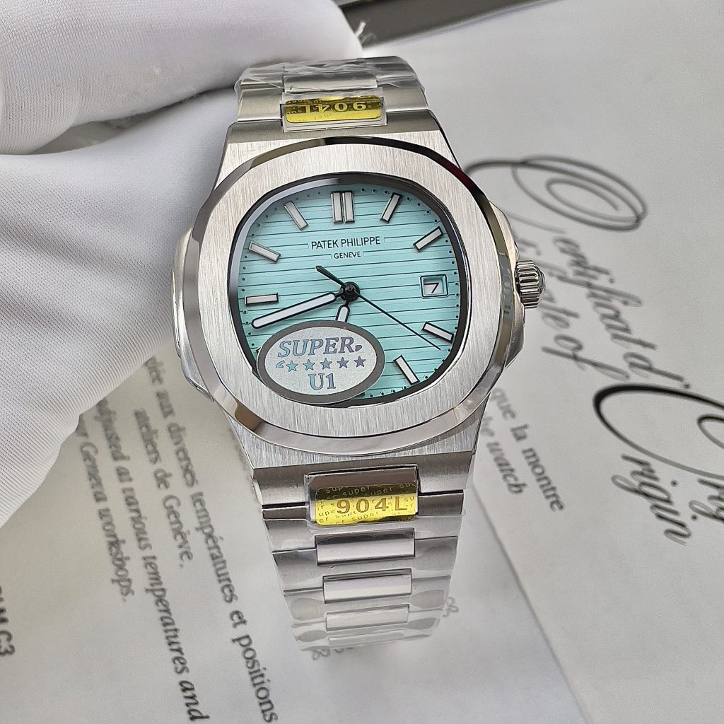 Đồng hồ fake cao cấp Patek Philippe Nautilus nam máy cơ automatic nhật 40mm