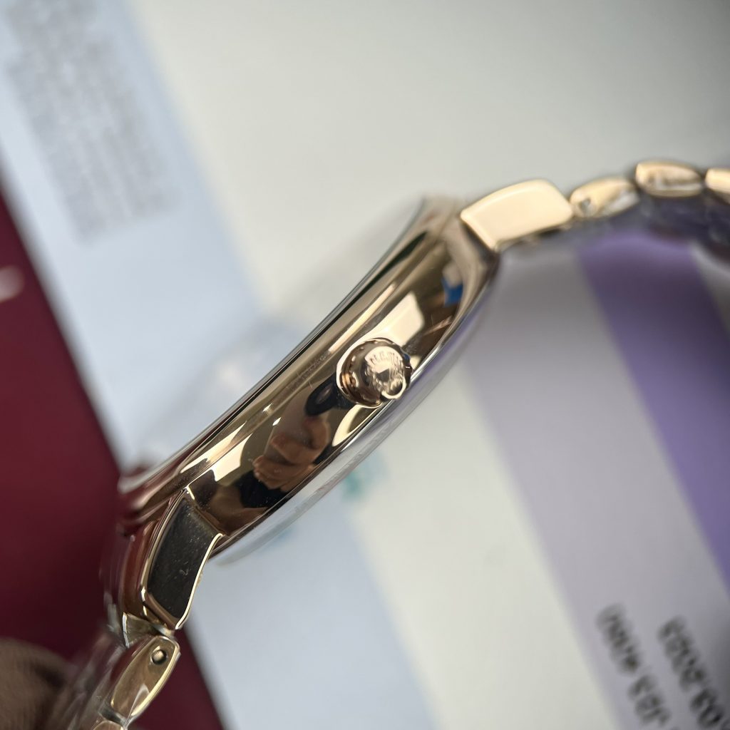 Đồng hồ cơ nam dây kim loại màu demi longines master fake cao cấp 38.5mm