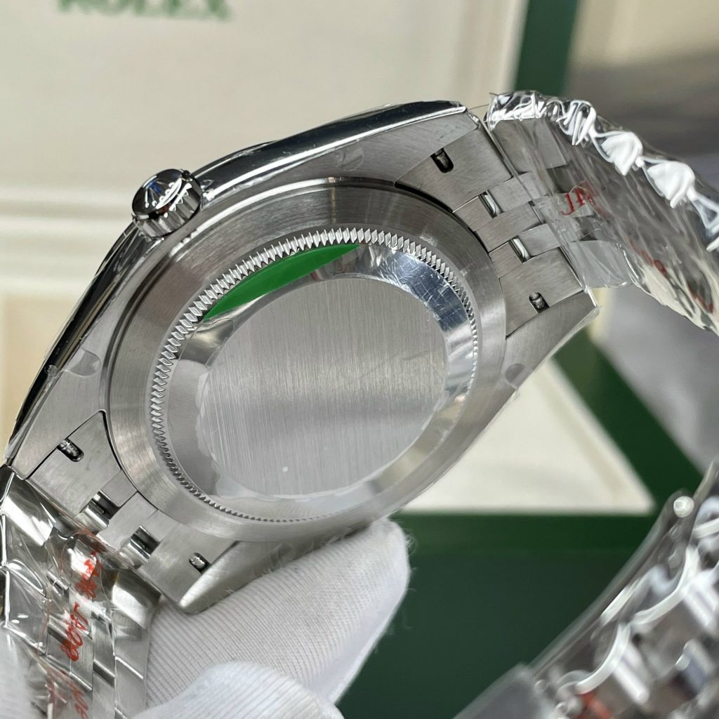 Đồng hồ Rolex DateJust nam máy cơ dây kim loại mặt vân gấp xanh green fake cao cấp 36/41mm