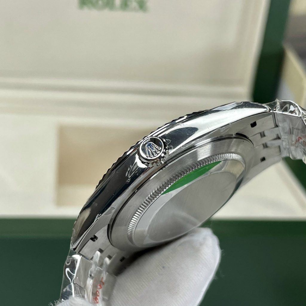 Đồng hồ Rolex DateJust nam máy cơ dây kim loại mặt vân gấp xanh green fake cao cấp 36/41mm